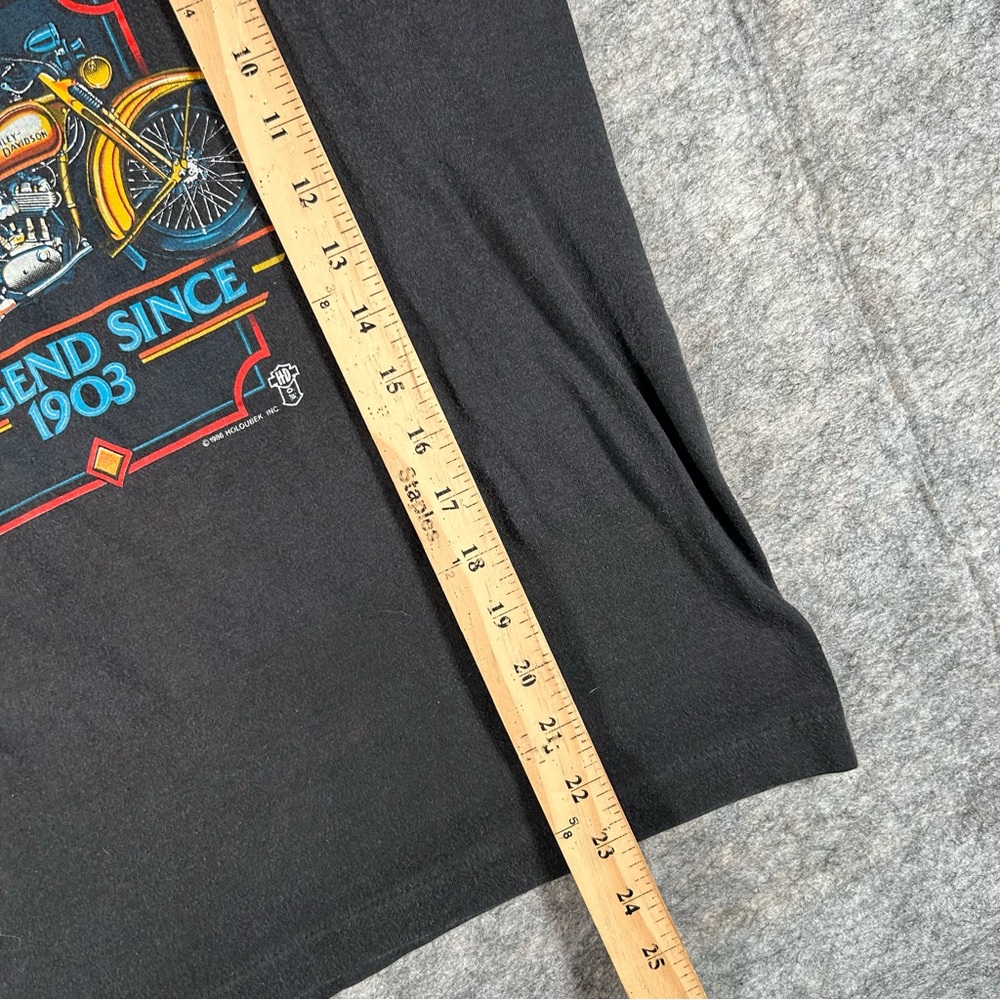 Harley Davidson Shirt Mens Large‎ Black 80s Hit Me 1985 A Legend Since 1903 VTG - Picture 7 of 10
